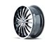 Mazzi Hype Gloss Black Machined Wheel; 20x8.5; 35mm Offset (97-06 Jeep Wrangler TJ)