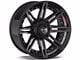 4Play 4P08 Gloss Black with Brushed Face 6-Lug Wheel; 22x12; -44mm Offset (03-09 4Runner)