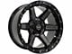 4Play 4P63 Gloss Black with Brushed Face 6-Lug Wheel; 22x12; -44mm Offset (03-09 4Runner)