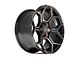 4Play Sport2.0 4PS26 Gloss Black with Brushed Face and Tinted Clear 6-Lug Wheel; 20x9; 18mm Offset (03-09 4Runner)