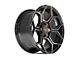 4Play Sport2.0 4PS26 Gloss Black with Brushed Face and Tinted Clear 6-Lug Wheel; 22x10; 0mm Offset (03-09 4Runner)