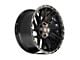 4Play Sport2.0 4PS28 Gloss Black with Brushed Face and Tinted Clear 6-Lug Wheel; 20x9; 18mm Offset (03-09 4Runner)