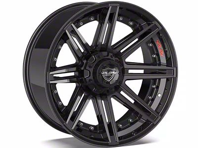 4Play 4P08 Brushed Black 6-Lug Wheel; 20x10; -18mm Offset (04-15 Titan)