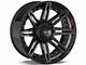 4Play 4P08 Gloss Black with Brushed Face 6-Lug Wheel; 22x12; -44mm Offset (04-15 Titan)