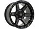 4Play 4P63 Gloss Black with Brushed Face 6-Lug Wheel; 24x12; -44mm Offset (04-15 Titan)