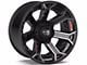 4Play 4P70 Gloss Black with Brushed Face 6-Lug Wheel; 22x12; -44mm Offset (04-15 Titan)