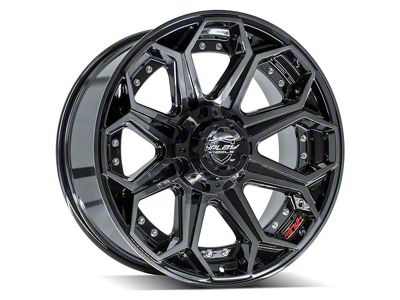 4Play 4P80R Brushed Black 6-Lug Wheel; 20x9; 0mm Offset (04-15 Titan)