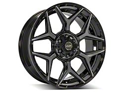 4Play 4P83 Brushed Black 6-Lug Wheel; 22x9; 12mm Offset (04-15 Titan)