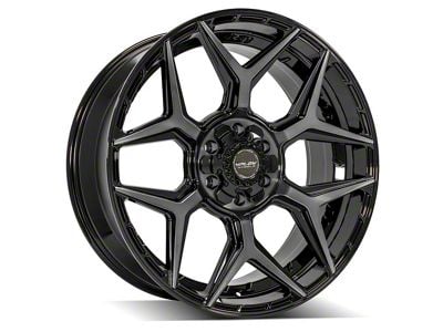 4Play 4P83 Brushed Black 6-Lug Wheel; 22x9; 12mm Offset (04-15 Titan)