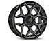 4Play 4P83 Brushed Black 6-Lug Wheel; 22x9; 12mm Offset (04-15 Titan)