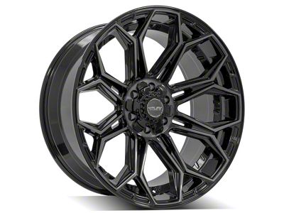 4Play 4P83 Brushed Black 6-Lug Wheel; 24x10; 18mm Offset (04-15 Titan)