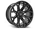 4Play 4P83 Gloss Black with Brushed Face 6-Lug Wheel; 24x12; -44mm Offset (04-15 Titan)