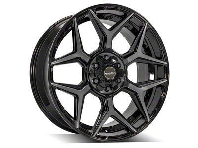 4Play 4P06 Brushed Black 6-Lug Wheel; 22x9; 12mm Offset (05-15 Tacoma)