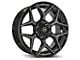 4Play 4P06 Brushed Black 6-Lug Wheel; 22x9; 12mm Offset (05-15 Tacoma)