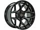 4Play 4P06 Gloss Black with Brushed Face 6-Lug Wheel; 22x12; -44mm Offset (05-15 Tacoma)