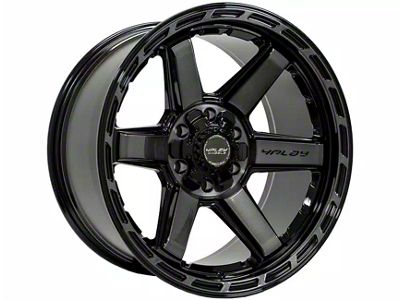 4Play 4P63 Gloss Black with Brushed Face 6-Lug Wheel; 22x12; -44mm Offset (05-15 Tacoma)