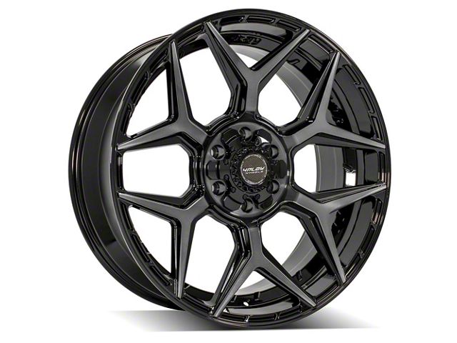 4Play 4P83 Brushed Black 6-Lug Wheel; 22x9; 12mm Offset (05-15 Tacoma)