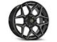 4Play 4P83 Brushed Black 6-Lug Wheel; 22x9; 12mm Offset (05-15 Tacoma)