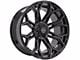 4Play 4P83 Gloss Black with Brushed Face 6-Lug Wheel; 22x12; -44mm Offset (05-15 Tacoma)