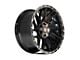 4Play Sport2.0 4PS28 Gloss Black with Brushed Face and Tinted Clear 6-Lug Wheel; 22x10; 0mm Offset (05-15 Tacoma)