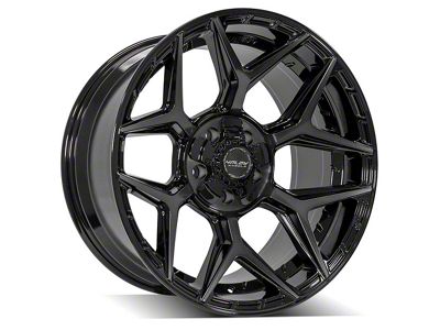 4Play 4P06 Gloss Black with Brushed Face 6-Lug Wheel; 20x10; -18mm Offset (10-24 4Runner)