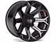 4Play 4P80R Gloss Black with Brushed Face 6-Lug Wheel; 22x12; -44mm Offset (22-24 Bronco Raptor)