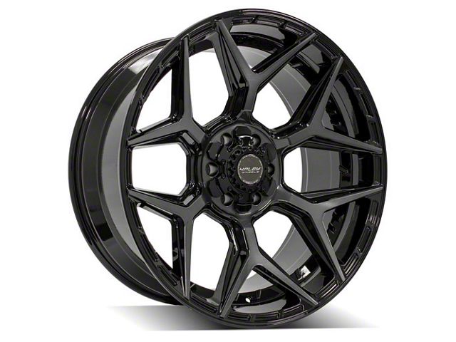 4Play 4P06 Brushed Black 6-Lug Wheel; 24x10; 18mm Offset (2024 Tacoma)