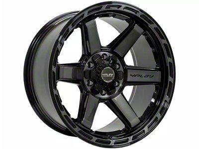 4Play 4P63 Gloss Black with Brushed Face 6-Lug Wheel; 22x12; -44mm Offset (2024 Tacoma)