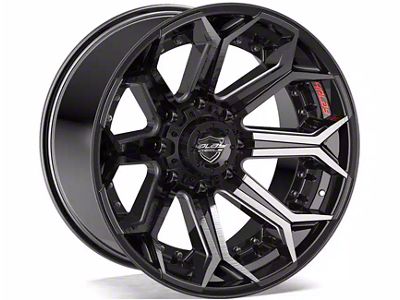 4Play 4P80R Gloss Black with Brushed Face 6-Lug Wheel; 22x12; -44mm Offset (2024 Tacoma)