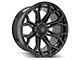 4Play 4P83 Gloss Black with Brushed Face 6-Lug Wheel; 24x12; -44mm Offset (2024 Tacoma)