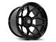 4Play Forged Series 4PF6 Matte Black Center with Gloss Black Barrel 6-Lug Wheel; 24x14; -76mm Offset (21-24 Bronco, Excluding Raptor)