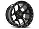 4Play 4P55 Gloss Black with Brushed Face Wheel; 22x12 (76-86 Jeep CJ7)