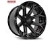 4Play 4P83 Gloss Black with Brushed Face Wheel; 22x12 (76-86 Jeep CJ7)