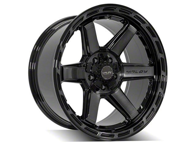 4Play 4P63 Brushed Black Wheel; 20x10 (20-24 Jeep Gladiator JT)