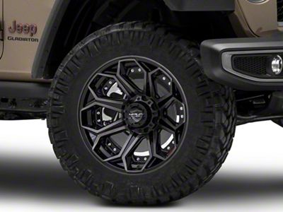 4Play 4P80R Brushed Black Wheel; 20x10; -24mm Offset (20-24 Jeep Gladiator JT)