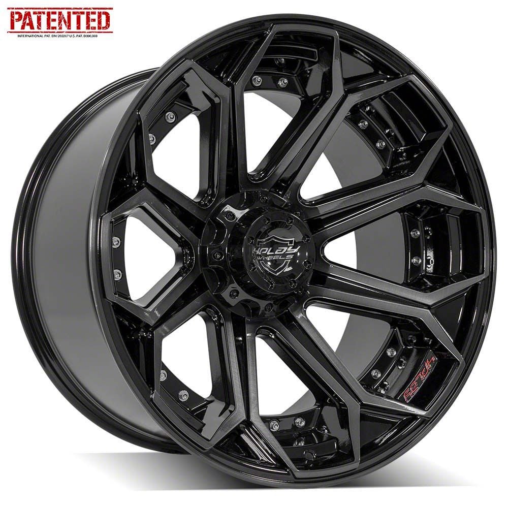 4Play Jeep Gladiator 4P83 Gloss Black with Brushed Face Wheel; 22x12 ...