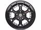 4Play 4PF6 Matte Black Center with Gloss Black Barrel Wheel; 20x9; 0mm Offset (20-24 Jeep Gladiator JT)