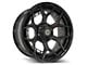 4Play Forged Series 4PF6 Matte Black Center with Gloss Black Barrel Wheel; 22x10; -18mm Offset (20-24 Jeep Gladiator JT)