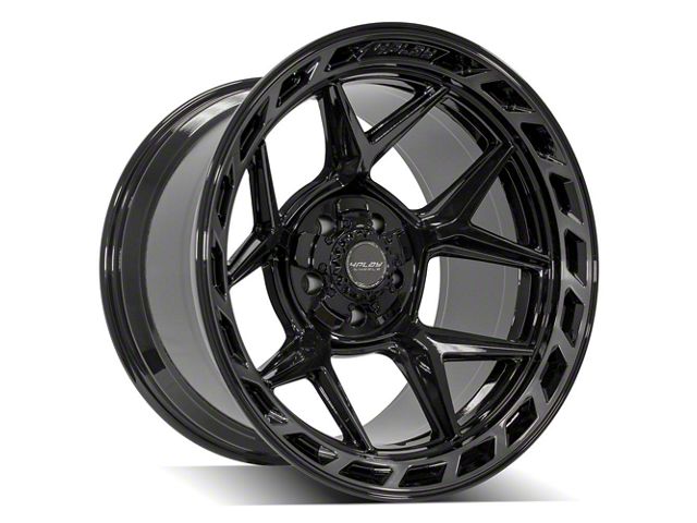 4Play 4P55 Brushed Black Wheel; 20x12 (99-04 Jeep Grand Cherokee WJ)