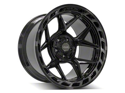 4Play 4P55 Brushed Black Wheel; 20x12; -44mm Offset (05-10 Jeep Grand Cherokee WK)