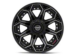 4Play 4P80R Brushed Black Wheel; 20x10; -24mm Offset (05-10 Jeep Grand Cherokee WK)