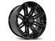 4Play 4P08 Gloss Black with Brushed Face Wheel; 22x10 (18-24 Jeep Wrangler JL)