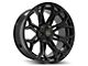 4Play 4P83 Gloss Black with Brushed Face Wheel; 22x10; -18mm Offset (07-18 Jeep Wrangler JK)