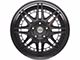 4Play 4PF8 Matte Black Center with Gloss Black Barrel Wheel; 20x9 (07-18 Jeep Wrangler JK)