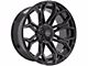 4Play 4P83 Gloss Black with Brushed Face 6-Lug Wheel; 22x12; -44mm Offset (16-23 Tacoma)