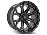 4Play 4P83 Gloss Black with Brushed Face 6-Lug Wheel; 24x12; -44mm Offset (16-23 Tacoma)