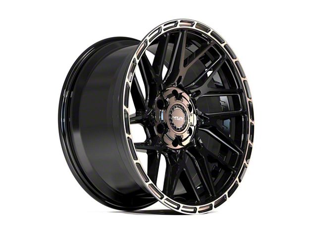 4Play Sport2.0 4PS28 Brushed Black with Tinted Clear Coat 6-Lug Wheel; 22x10; 0mm Offset (16-23 Tacoma)