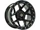 4Play 4P55 Brushed Black 6-Lug Wheel; 20x12; -44mm Offset (16-24 Titan XD)