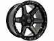 4Play 4P63 Gloss Black with Brushed Face 6-Lug Wheel; 22x12; -44mm Offset (16-24 Titan XD)
