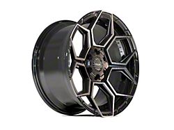 4Play Sport2.0 4PS26 Brushed Black with Tinted Clear Coat 6-Lug Wheel; 22x10; 24mm Offset (22-24 Tundra)